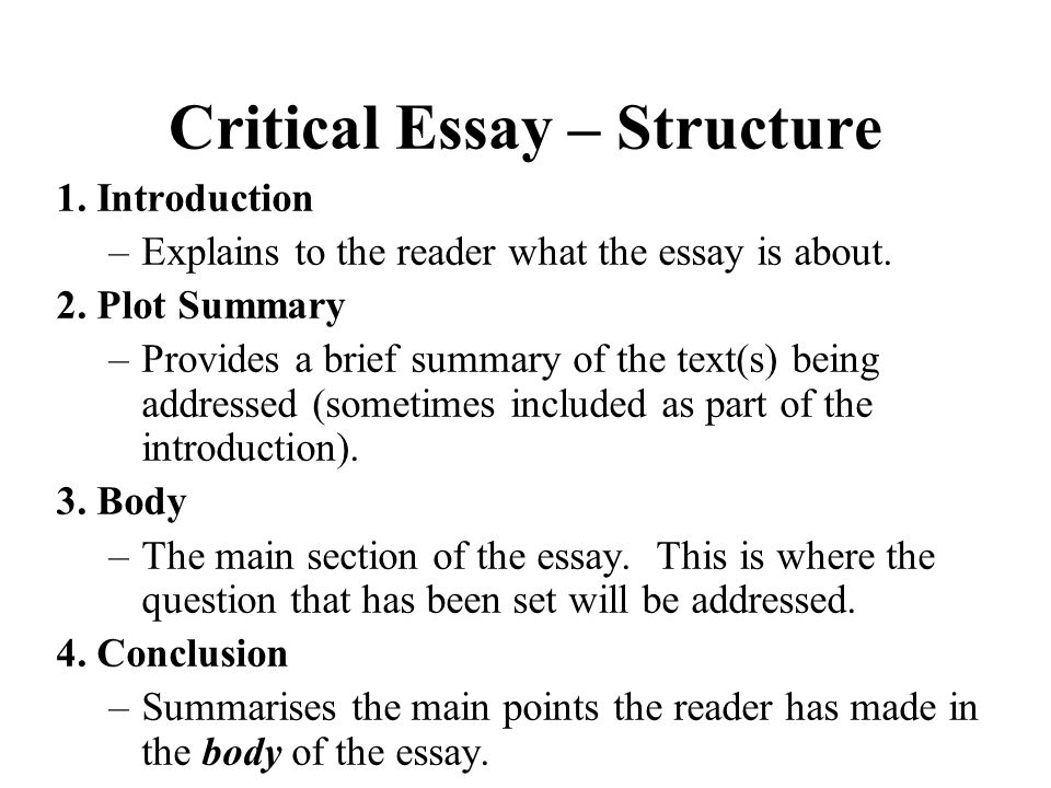How to Write a Critical Essay